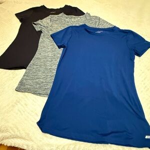 Three T-shirt Set Black, Heather Gray, Dark Navy Blue